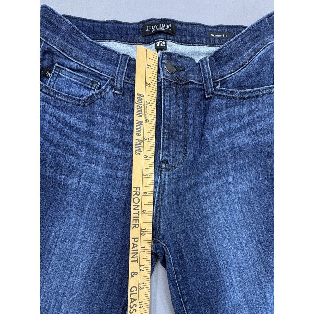 Judy Blue Skinny Fit Women’s 9/29 Raw Hem Dark Wash JB82628 - Picture 7 of 11